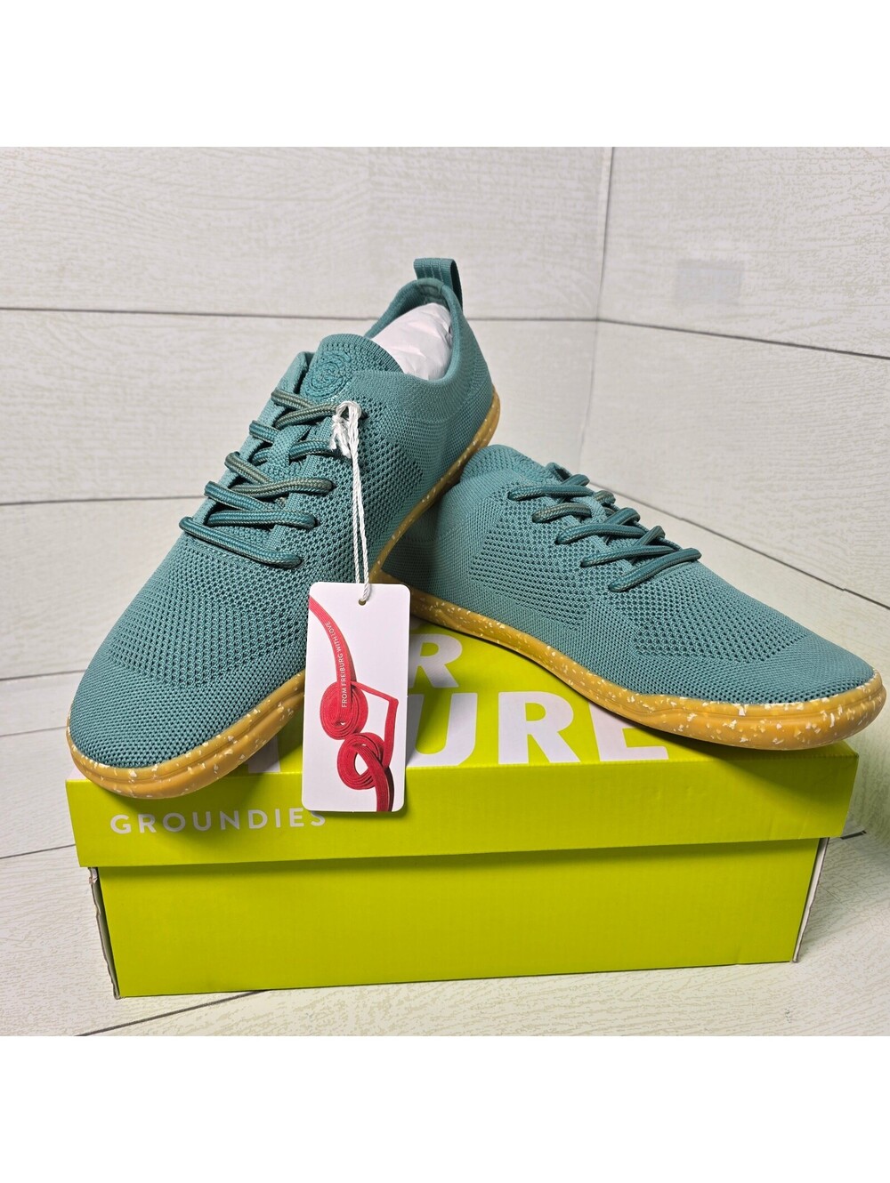 Groundies Active Knit Men’s US 10 EU 43 Jade Barefoot Zero Drop Shoes New Box